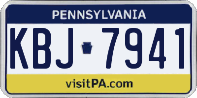 PA license plate KBJ7941