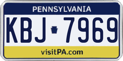 PA license plate KBJ7969