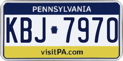 PA license plate KBJ7970