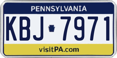 PA license plate KBJ7971