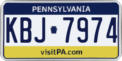 PA license plate KBJ7974