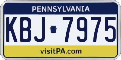PA license plate KBJ7975
