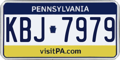 PA license plate KBJ7979