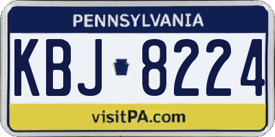 PA license plate KBJ8224
