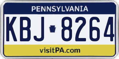 PA license plate KBJ8264