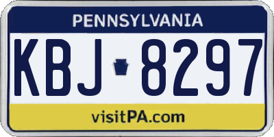 PA license plate KBJ8297