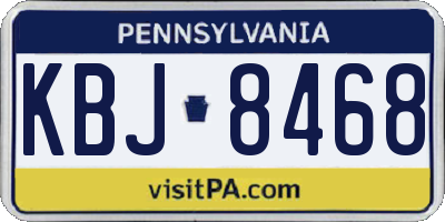 PA license plate KBJ8468