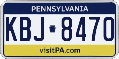 PA license plate KBJ8470