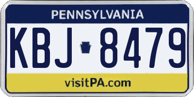 PA license plate KBJ8479