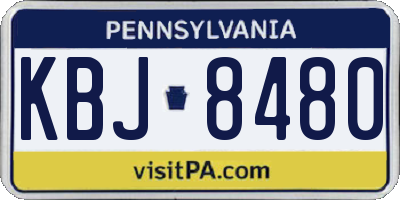 PA license plate KBJ8480