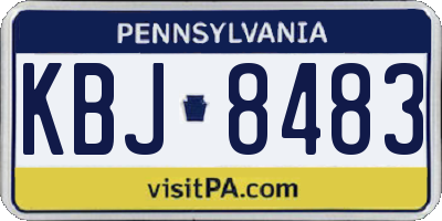 PA license plate KBJ8483