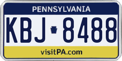 PA license plate KBJ8488