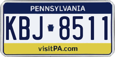 PA license plate KBJ8511