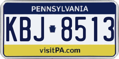 PA license plate KBJ8513