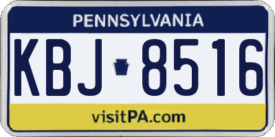 PA license plate KBJ8516