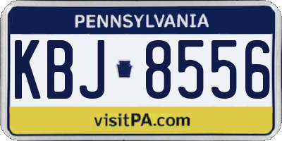 PA license plate KBJ8556