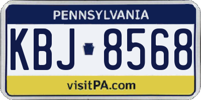 PA license plate KBJ8568