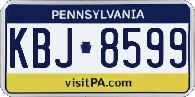 PA license plate KBJ8599