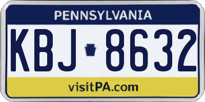 PA license plate KBJ8632