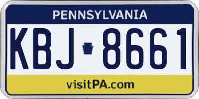 PA license plate KBJ8661