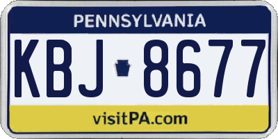 PA license plate KBJ8677