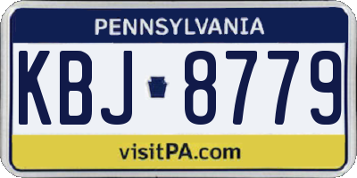 PA license plate KBJ8779