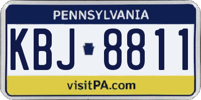 PA license plate KBJ8811