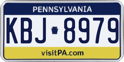 PA license plate KBJ8979