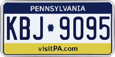 PA license plate KBJ9095
