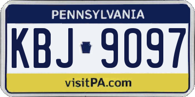 PA license plate KBJ9097