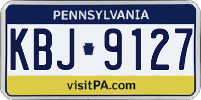PA license plate KBJ9127