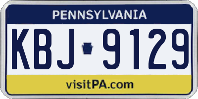 PA license plate KBJ9129