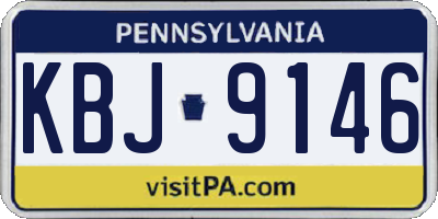 PA license plate KBJ9146