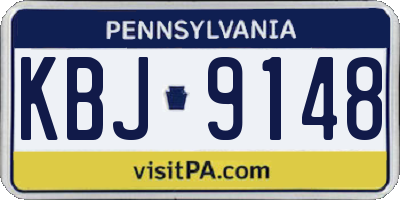 PA license plate KBJ9148