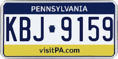 PA license plate KBJ9159