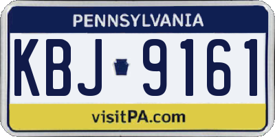 PA license plate KBJ9161