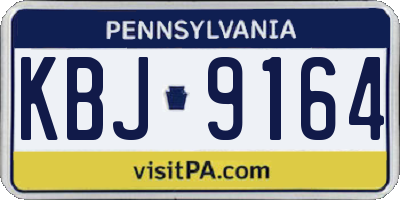 PA license plate KBJ9164