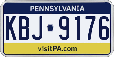 PA license plate KBJ9176
