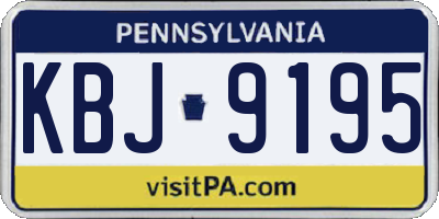 PA license plate KBJ9195