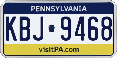 PA license plate KBJ9468