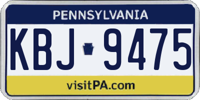 PA license plate KBJ9475