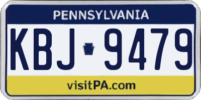 PA license plate KBJ9479