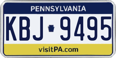 PA license plate KBJ9495