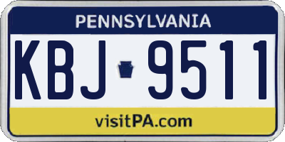 PA license plate KBJ9511