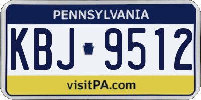 PA license plate KBJ9512