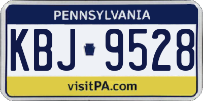 PA license plate KBJ9528