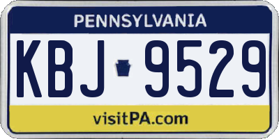 PA license plate KBJ9529