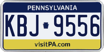 PA license plate KBJ9556