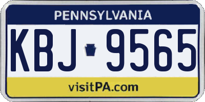 PA license plate KBJ9565