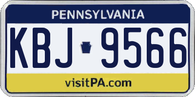 PA license plate KBJ9566